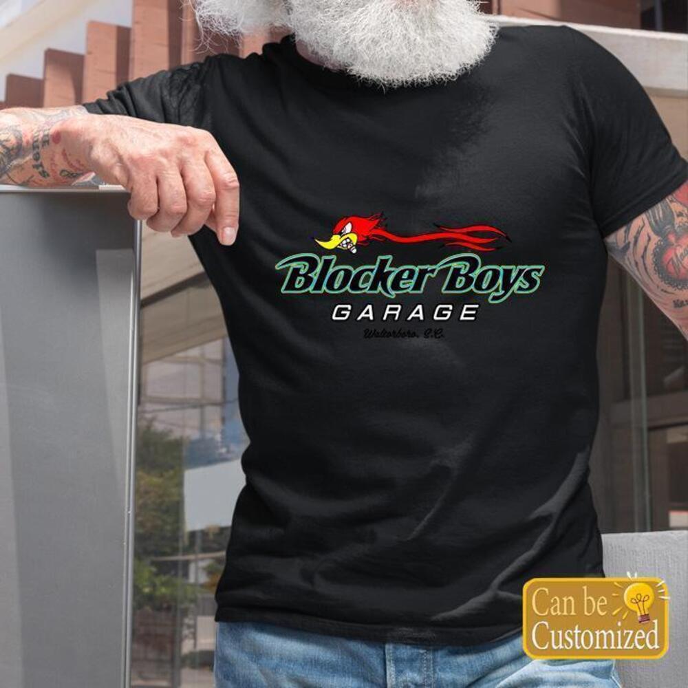 Personalized Hot Rod Garage Blocker Boys Old School T Shirt